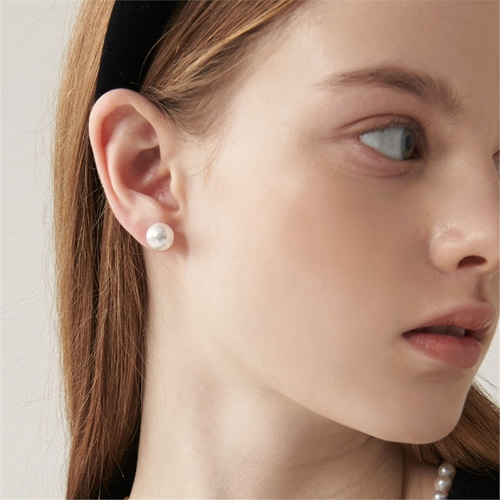 [티오유] Classic bold pearl earrings_CR018