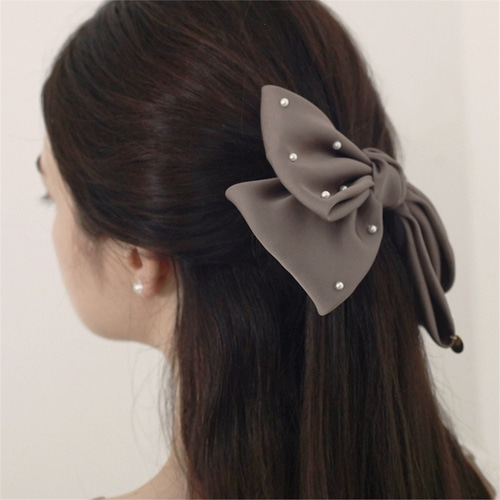 [하스] Pearl star Double ribbon hairpin_BFH015