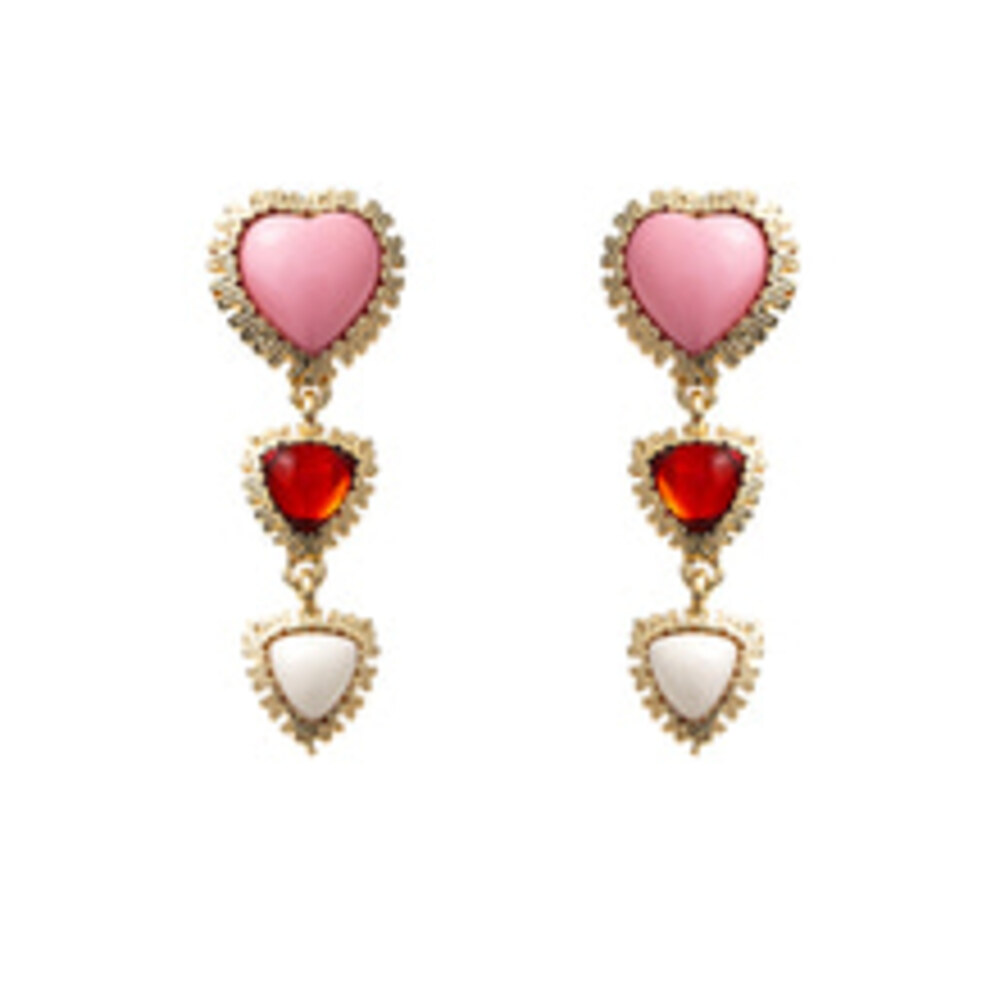 [제이미앤벨] mini triple heart drop earrings