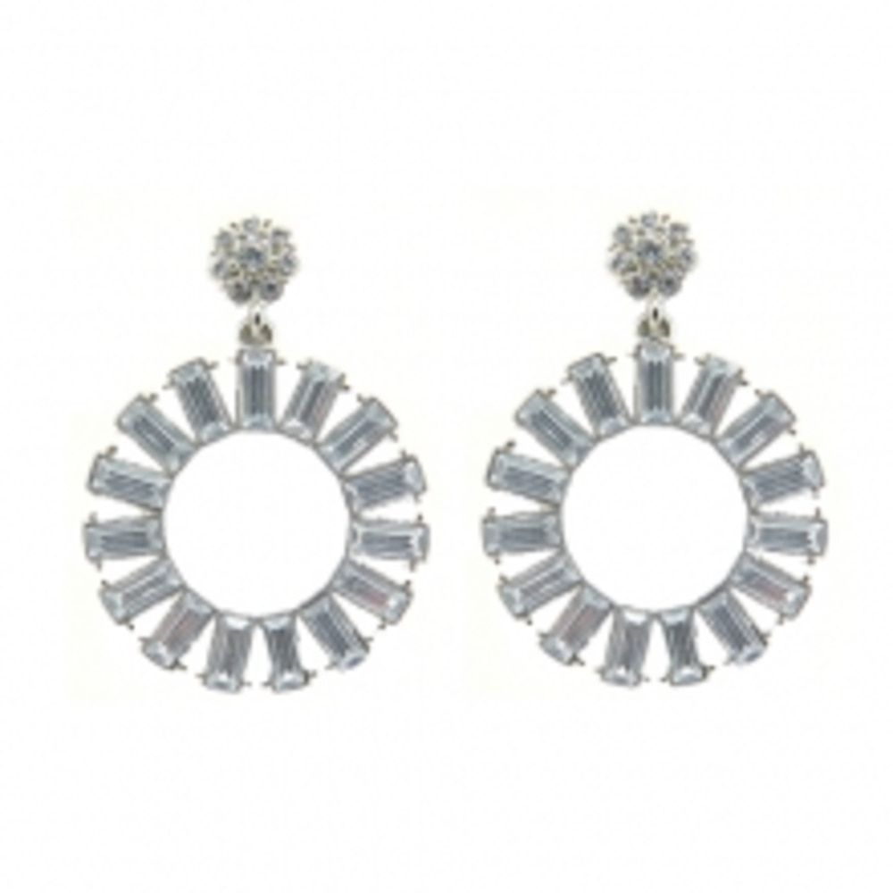 [제이미앤벨] crystal flower earrings