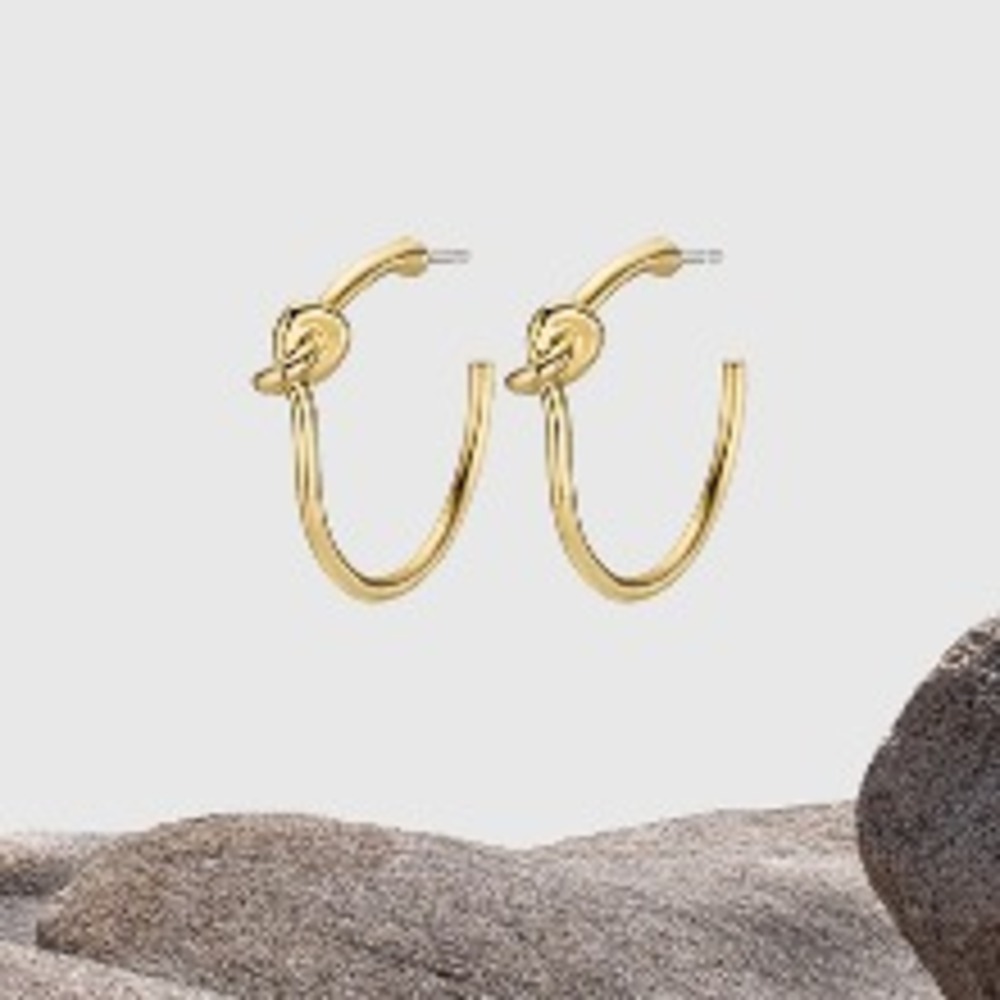 [제이미앤벨] knot hoop earrings