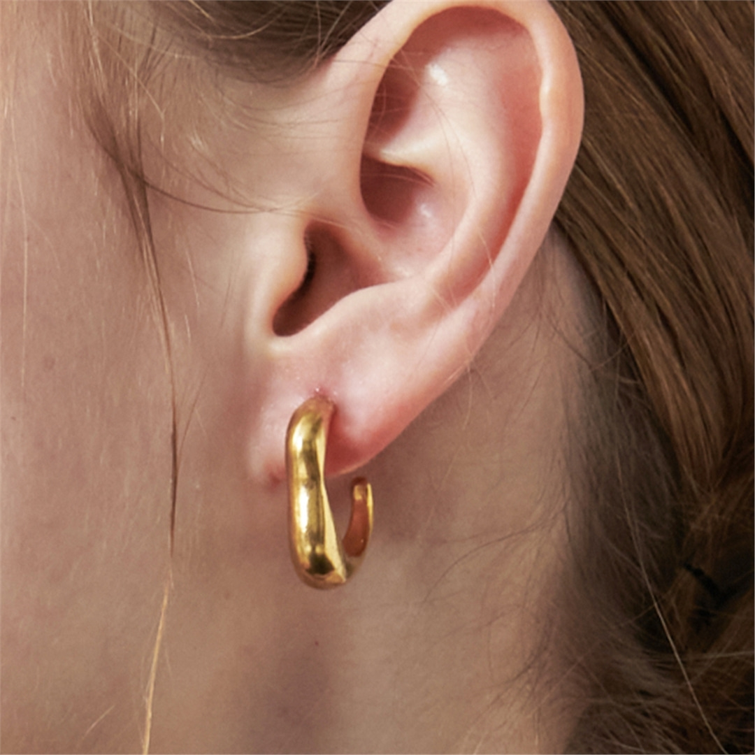 [티오유] Bold organic line Earrings_RS011