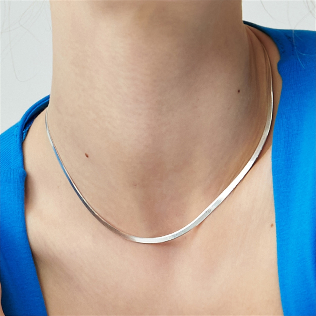 [티오유] Snake line necklace_TS046 [Silver925]