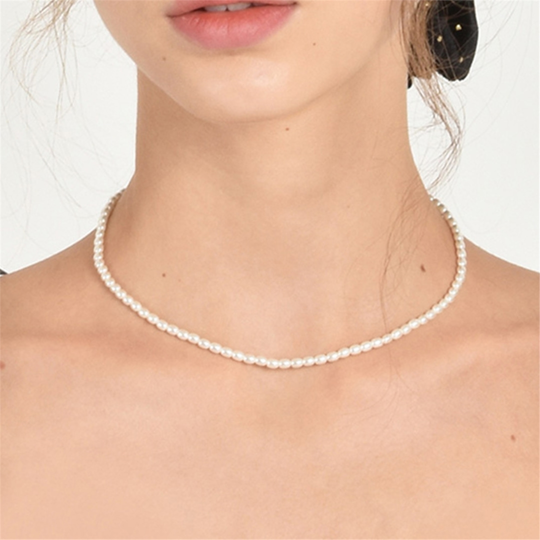 [하스] Minimal Pearl Necklace_HB006