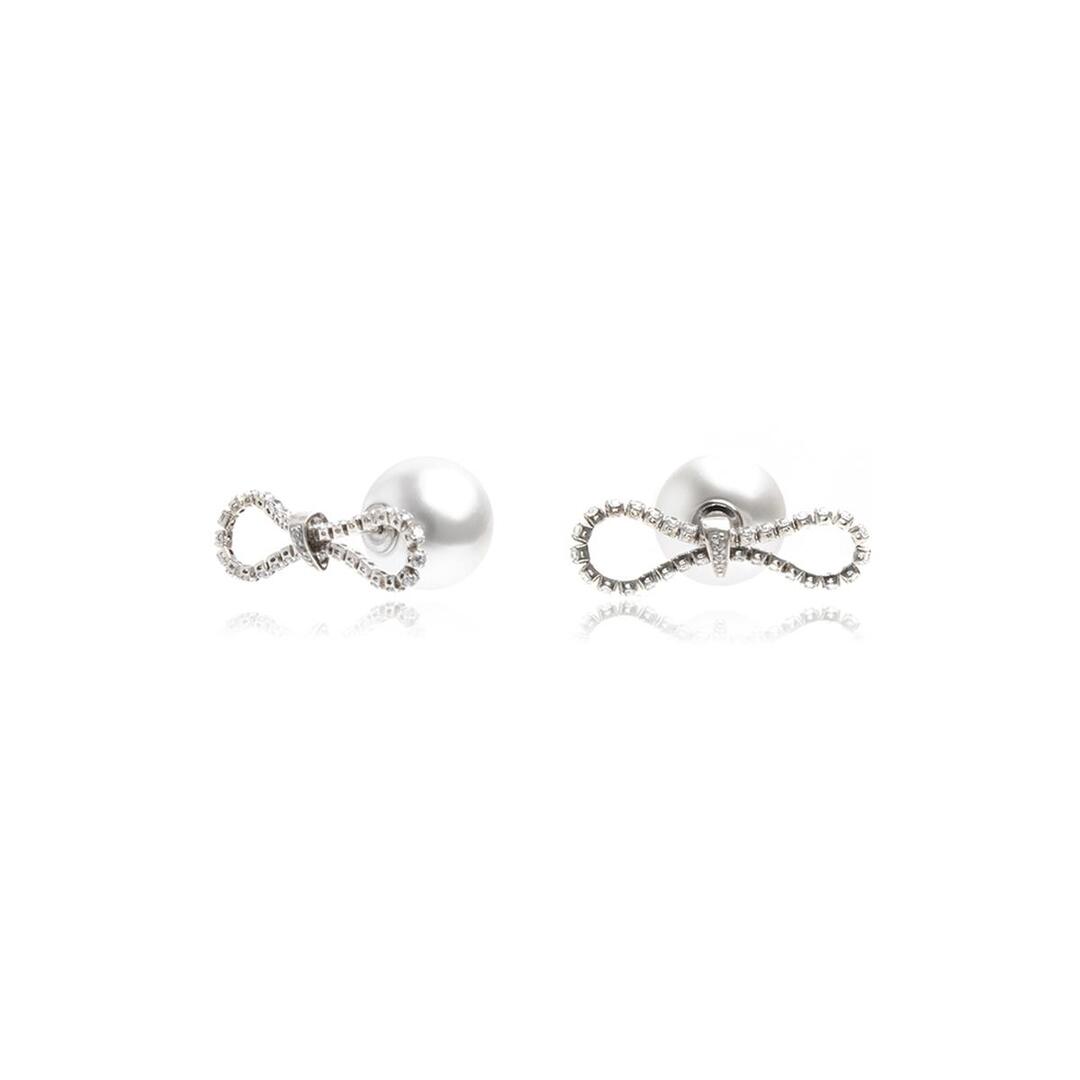 [티오유] Cubic infinite pearl clutch earring_TGH007 [Silver925]