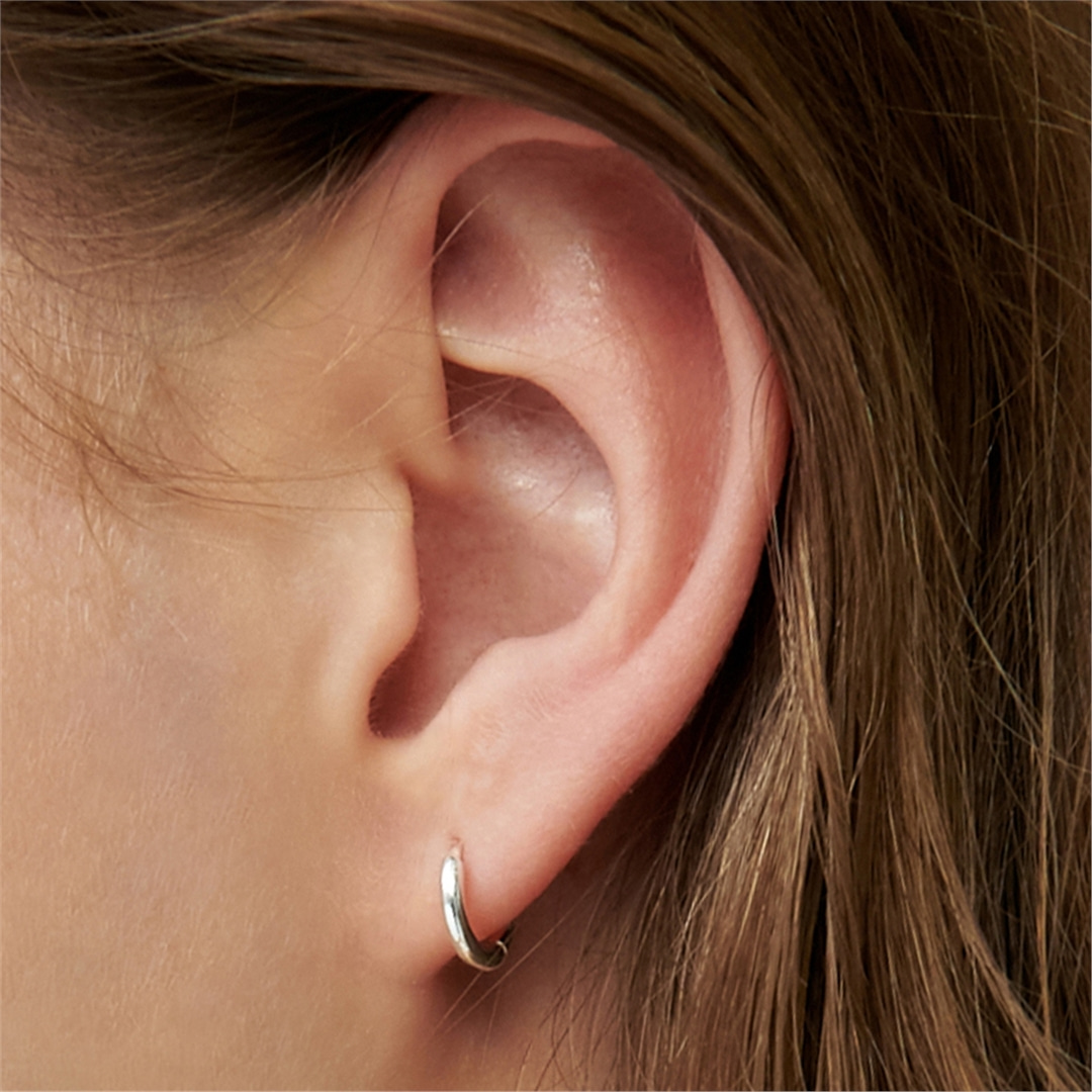 [티오유] Simple 2mm ring earrings_TS059 [Silver925]