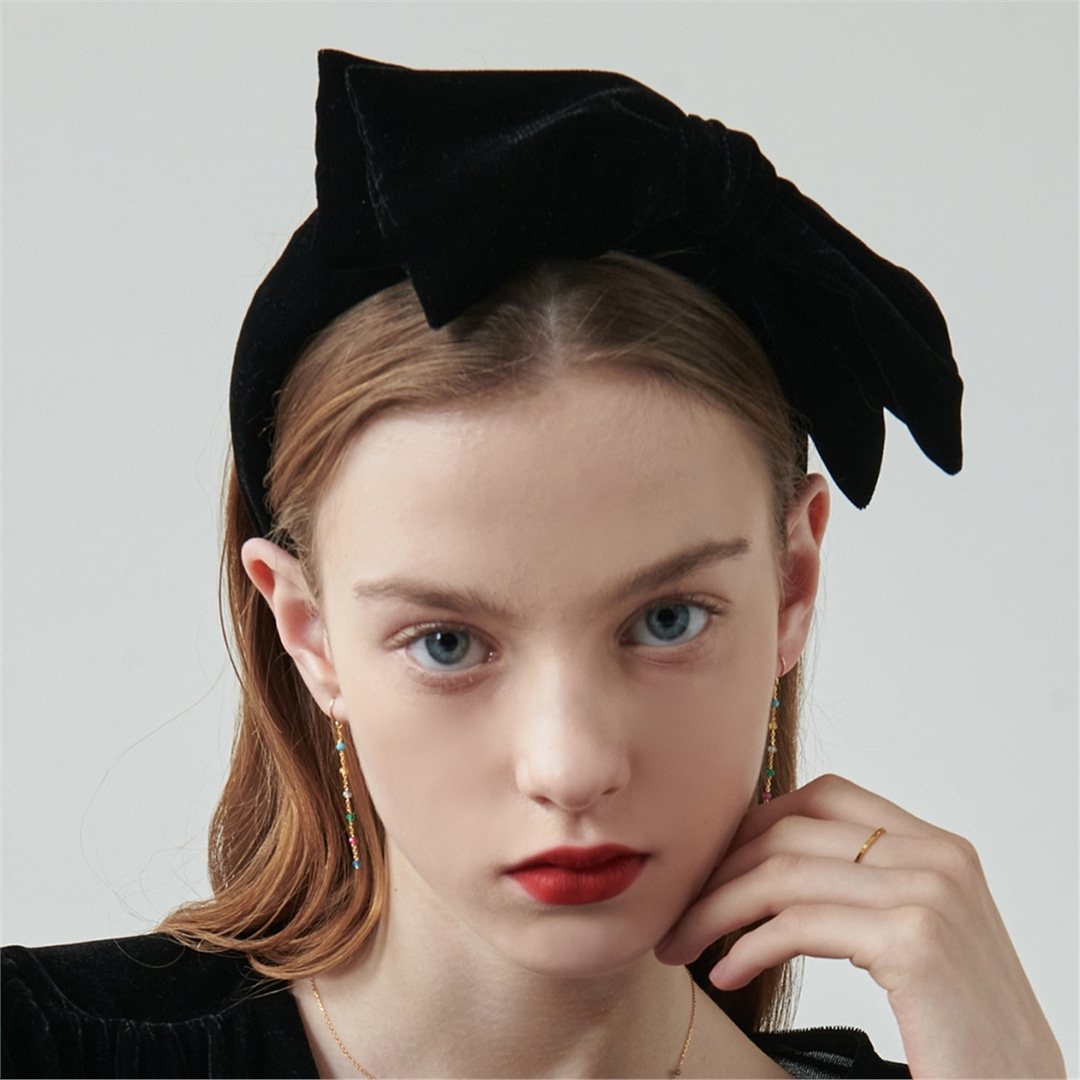 [하스X티오유] Velvet ribbon headband_LVH003