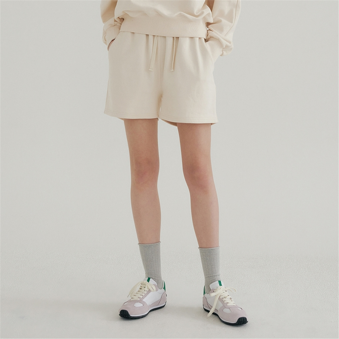 [블랭크03] cotton sweat shorts (cream)