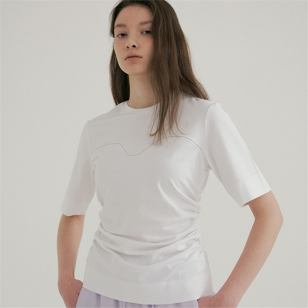 [블랭크03] cotton silhouette t-shirt (white)