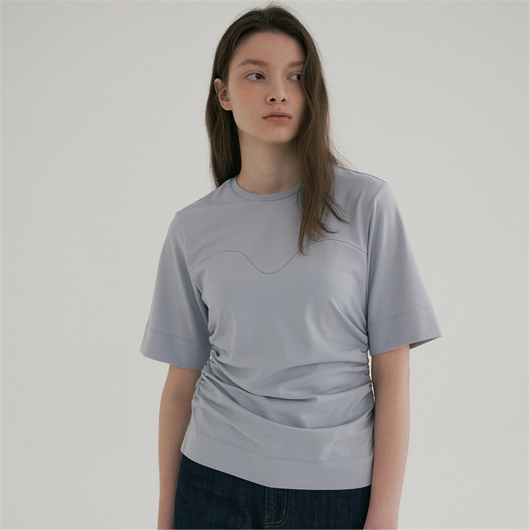 [블랭크03] cotton silhouette t-shirt (sky blue)