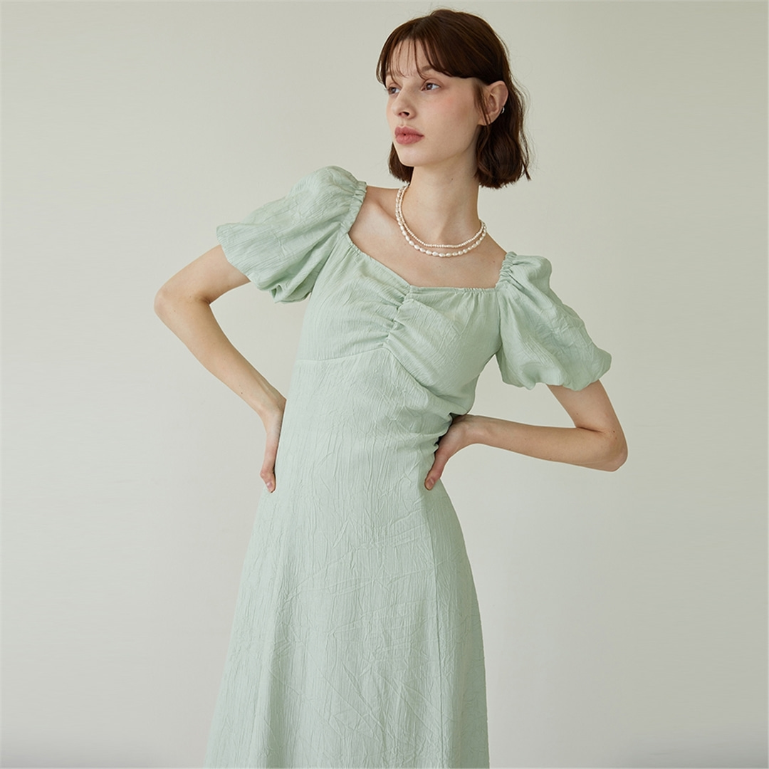 [에프코코로미즈] lovely puff sleeve dress MT