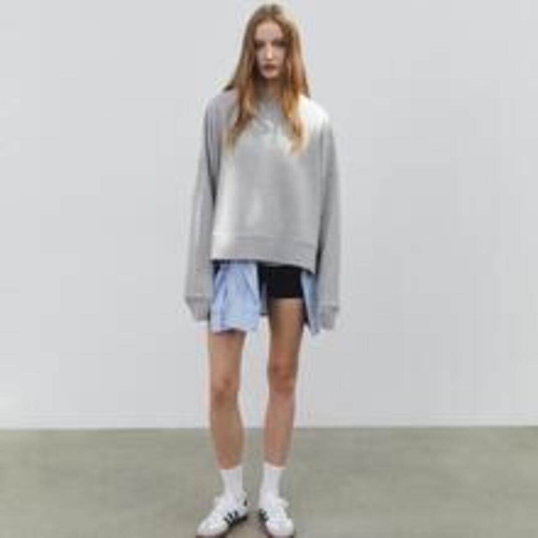 [일로일] basic loose fit sweatshirt-melange grey