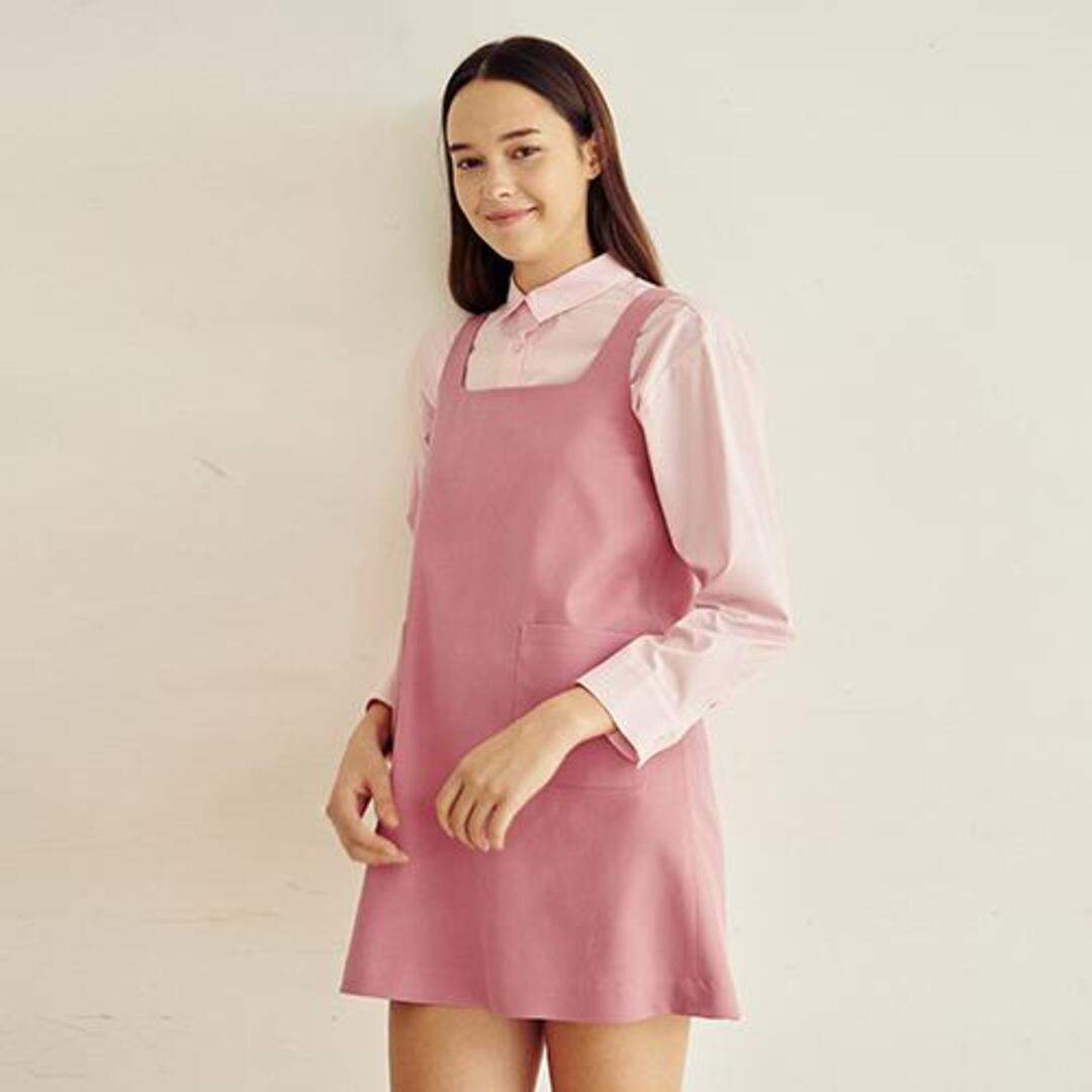 [타브]Square Neck Pocket Dress - Pink