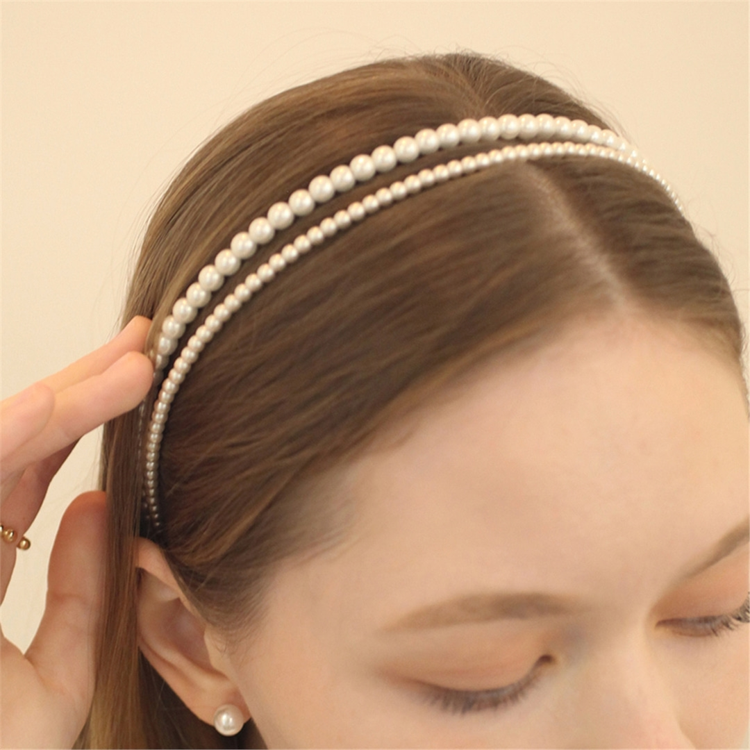 [하스] Mini pearl bead headband_LV063