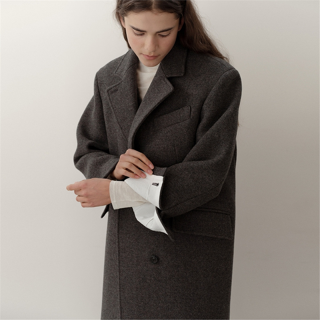 [블랭크03] wool tailored boxy coat (grey)