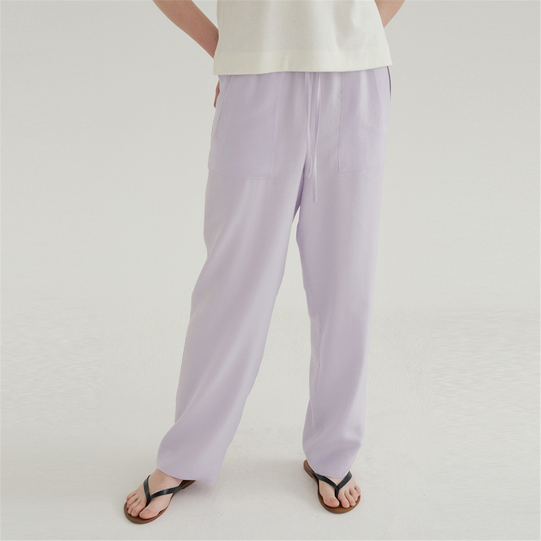 [블랭크03] fluid banding pants (lavender)