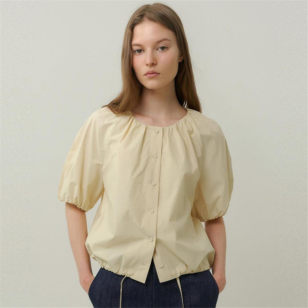 [블랭크03] cotton balloon blouse (butter yellow)