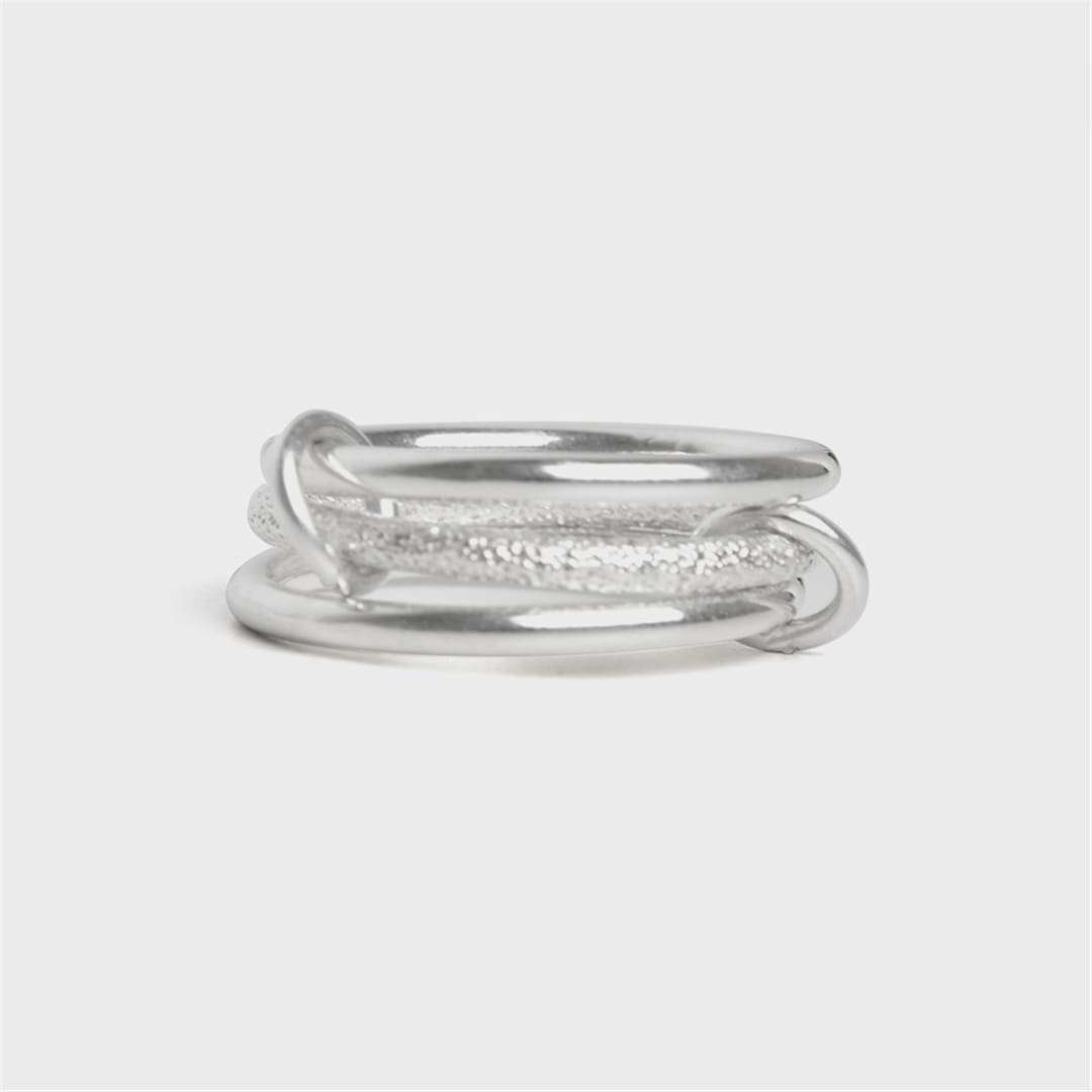 [티오유] [Silver925] WE002 Silver connected simple rings