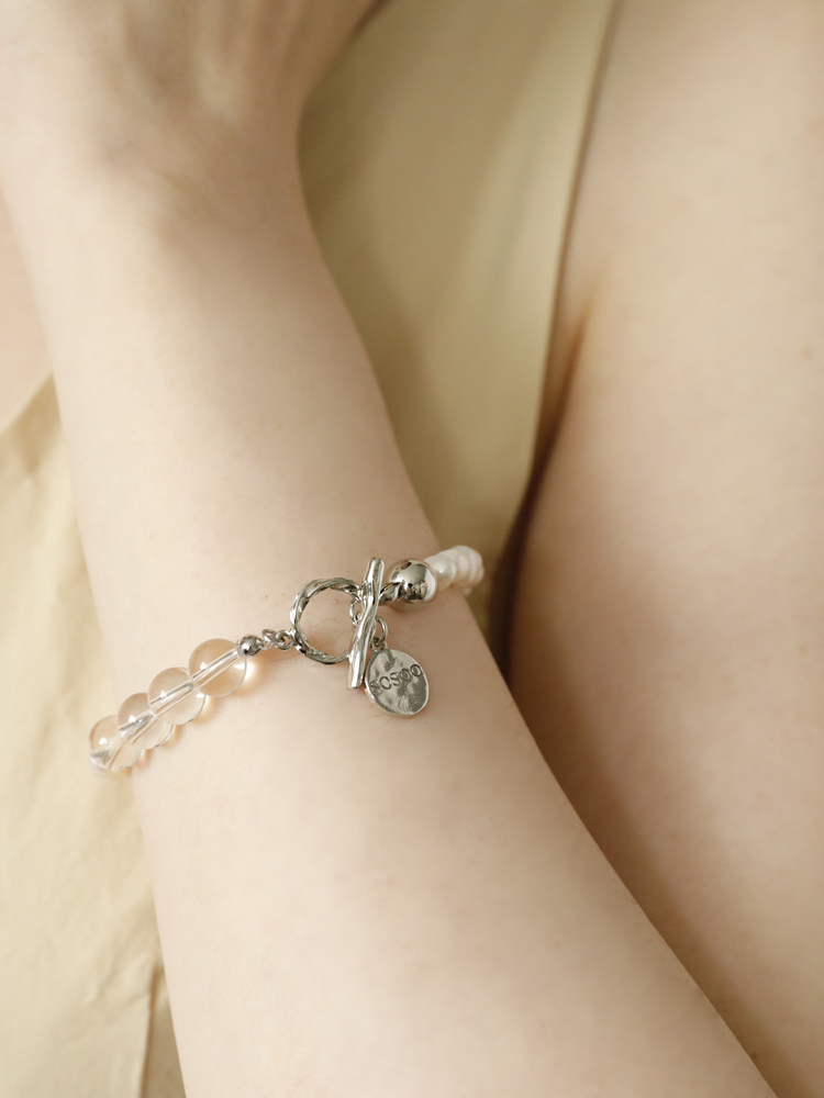 [소수] Crystal Pearl Bracelet 크리스탈 진주 팔찌